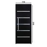 Porta Pivotante Solara Alumínio Puxador Barra Chata 210 X 110 Lado Esquerdo - 5