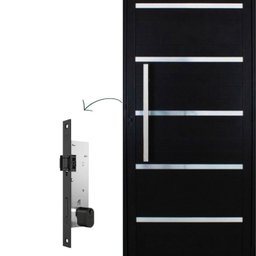 Porta Pivotante Solara Alumínio Puxador Barra Chata 210 X 110 Lado Esquerdo - 4