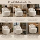 Ver imagem 7 de Poltrona Sala Orgânica Confortável Reforçada Bouclé Quarto