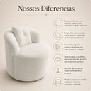 Ver imagem 6 de Poltrona Sala Orgânica Confortável Reforçada Bouclé Quarto