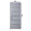 Ver imagem 4 de Porta Pivotante Solara Alumínio Puxador Tubolar 210 x 110 Abertura Esquerda Branco