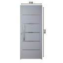 Ver imagem 4 de Porta Pivotante Solara Alumínio Puxador Tubolar 210 X 110  Abertura Esquerda