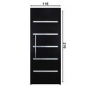 Ver imagem 6 de Porta Pivotante Solara Alumínio Puxador Tubolar 210 x 110 Abertura Esquerda Preto
