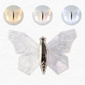 Pendente Borboleta 3k 4k 6k Cristal + Metal Dourado Bivolt