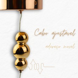 Pendente Borboleta 3k 4k 6k Cristal + Metal Dourado Bivolt - 5