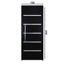 Ver imagem 5 de Porta Pivotante Solara Alumínio Puxador Tubolar 210 x 120 Abertura Direita Preto Hale Esquadrias