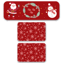 Ver imagem 1 de Kit de 3 Tapetes para Cozinha Natalinos Noel e Flocos de Neve Antiderrapante