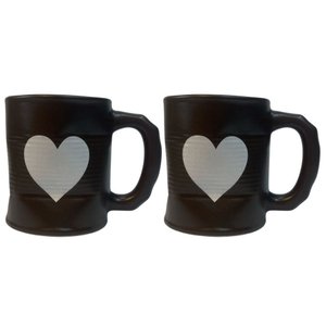 Jogo 2 Caneca Amassada 320ml para Chá Cappuccino - Marrom