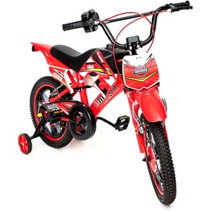 Bicicleta Infantil Moto Cross Aro 16 Vermelha C/ Rodinhas
