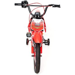 Bicicleta Infantil Moto Cross Aro 16 Vermelha C/ Rodinhas - 4