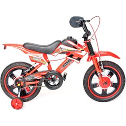 Bicicleta Infantil Moto Cross Aro 16 Vermelha C/ Rodinhas - 2