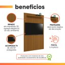 Ver imagem 5 de Painel para Tv até 55 Polegadas Ripado Impressão 3d Egeo com Prateleira 1,35m Cedro Edn