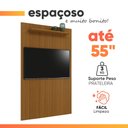 Ver imagem 7 de Painel para Tv até 55 Polegadas Ripado Impressão 3d Egeo com Prateleira 1,35m Cedro Edn