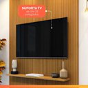 Ver mais imagens de Painel para Tv até 55 Polegadas Ripado Impressão 3d Egeo com Prateleira 1,35m Cedro Edn