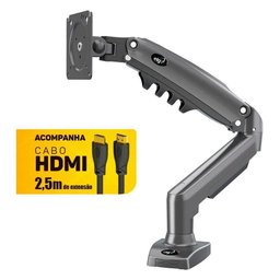 Suporte Monitor 17 a 35 Articulado com Pistão a Gás F98hdmi Elg - 2 Suporte Monitor 17 a 35 Articulado com Pistão a Gás F98hdmi Elg - 2