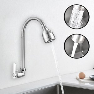 Lux Torneira de Parede Flexível para Cozinha com 2 Jatos e Fechamento 1/4 Volta