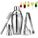 Ver imagem 4 de Kit Coqueteleira 5 Peças Aço Inox Com Filtro Prepara Drinks