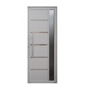 Ver imagem 2 de Porta Pivotante Solara Alumínio com Visor Puxador Barra Chata 210 x 120 Abertura Direita Branco Hale Esquadrias