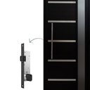 Ver imagem 4 de Porta Pivotante Solara Alumínio com Visor Puxador Tubolar 210 x 120 Abertura Esquerda Preto Hale Esquadrias