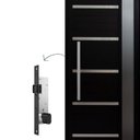 Ver imagem 5 de Porta Pivotante Solara Alumínio com Visor Puxador Barra Chata 210 x 120 Abertura Direita Preto Hale Esquadrias