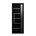 Ver imagem 2 de Porta Pivotante Solara Alumínio com Visor Puxador Barra Chata 210 x 120 Abertura Direita Preto Hale Esquadrias
