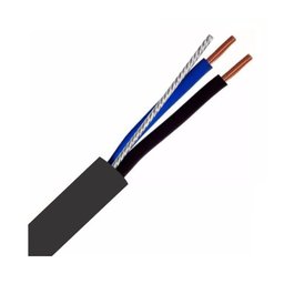 Cabo Flexível PP 2x0,50mm 3,0 Metros Com Alma de Aço Para Lustre e Pendente MD-6002/3 - Preto - 2