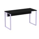 Ver imagem 1 de Mesa Escritório P25 Tub Pandin 170 Cm (larg) X 70 Cm (prof) Tampo Mdp Preto Pé Aço Tubular Lilás