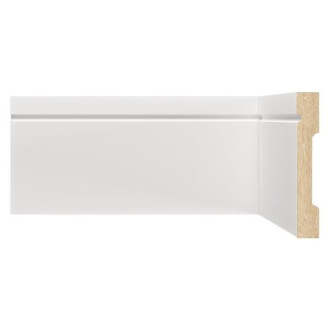 Kit com 3 Barras Rodapé MDF 1003 15MMX10CMMETRO Linear 7,2m Branco Moldufama