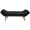 Ver imagem 5 de Puff Recamier Clássico Retrô Roma King Size 195cm Corino - Sofa Store:corino Preto