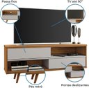 Ver imagem 4 de Bancada Rack Retro Tv 50' Nt 1180 Freijo/off White Notavel