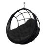 Cadeira Balanço Ninho Suspenso em Corda Náutica Luxo Preto/preto - 1