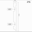 Ver imagem 2 de Kit com 20 Barras Rodapé MDF 1502 15MMX15CM Metro Linear 48m Branco/Frisado Moldufama