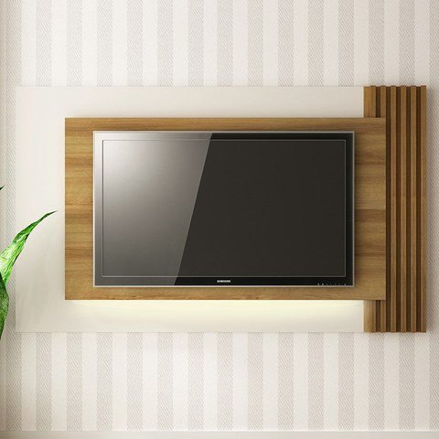 Painel TV LED Natural e Off White Tecnomobili