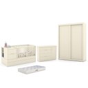 Ver imagem 1 de Dormitório Completo Infantil Tutto New 2 Portas de Correr, Cômoda, Berço Multifuncional Formare e Co