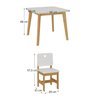 Conjunto Infantil Sofia Mesa + 2 Cadeiras Madeira de Pinus / Mdf - 3