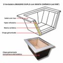 Ver imagem 3 de Kit Churrasqueira Coifa Gourmet Grill Espetos Braseiro 45x30 2 Tubos
