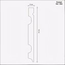 Ver imagem 2 de Kit com 20 Barras Rodapé MDF 1503 15MMX15CMMETRO Linear 48m Branco Moldufama
