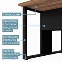 Ver imagem 4 de Plataforma Estação de Trabalho 4 Lugares 240cmX120cm Pé Quadro Espresso Móveis