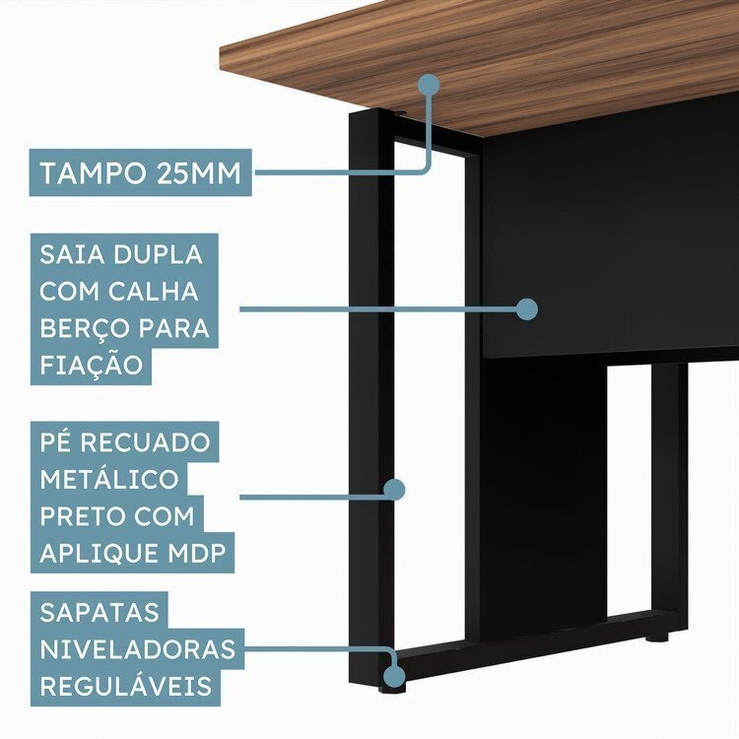 Conjunto Plataforma Pé Quadro Espresso Móveis - 19