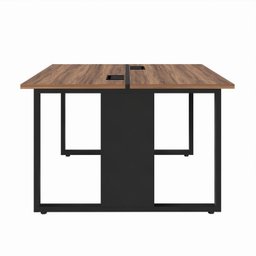 Plataforma Estação de Trabalho 4 Lugares 240cmX120cm Pé Quadro Espresso Móveis - 8