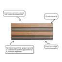 Ver imagem 7 de Painel Ripado de Poliestireno 12,2CMX1,2cm Barra 2,85METRO Linear Black Mogno Graddus