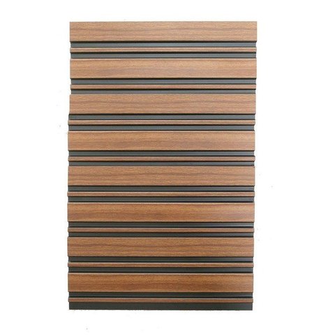 Painel Ripado de Poliestireno 12,2CMX1,2cm Barra 2,85METRO Linear Black Mogno Graddus