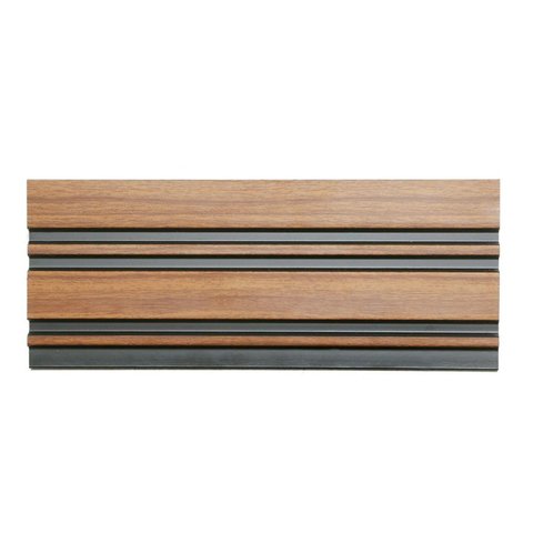Painel Ripado de Poliestireno 12,2CMX1,2cm Barra 2,85METRO Linear Black Mogno