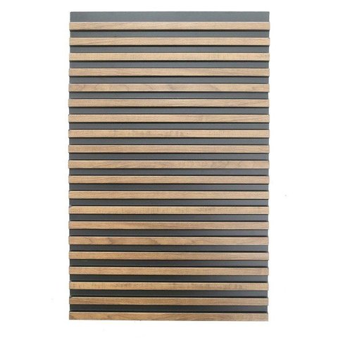 Painel Ripado de Poliestireno 12,2CMX1,2cm Barra 2,85METRO Linear Black Sucupira Graddus
