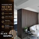 Ver imagem 4 de Painel Ripado de Poliestireno 12,2CMX1,2cm Barra 2,85METRO Linear Black Sucupira Graddus