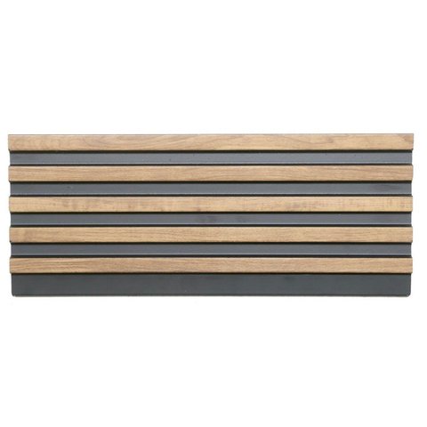 Painel Ripado de Poliestireno 12,2CMX1,2cm Barra 2,85METRO Linear Black Sucupira Graddus