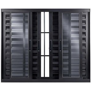 Veneziana de Aluminio 6 Folhas com Grade Linha Premium:1,20 X 1,80/preto