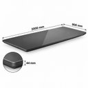 Ver imagem 2 de Tampo para Mesa de Jantar 2000x900 de Madeira com Vidro