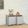 Baú Organizadora Caixa Para Brinquedos Mesa Infantil -MDF Cinza - 1