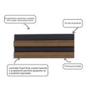 Ver imagem 7 de Painel Ripado de Poliestireno 12CMX1,9cm Barra 2,85METRO Linear Black Peroba Graddus